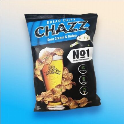 Chazz Bread Chips napraforgómagos kenyérchips tejföllel és hagymával 100g Szavatossági idő: 2025-01-22