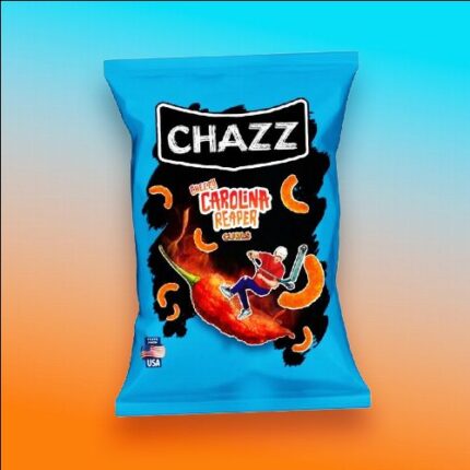 Chazz Crispy Corn Curls Cheezy Carolina Reaper ropogós csípős kukoricachips 100g