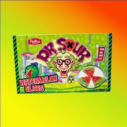 Dr Sour Watermelon Slices görögdinnye ízű és formájú savanyú gumicukor 80g