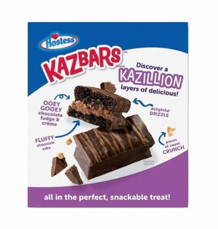 Hostess Kazbars Triple Chocolate tripla csokis sütemény 288g Szavatossági idő: 2025-01-31