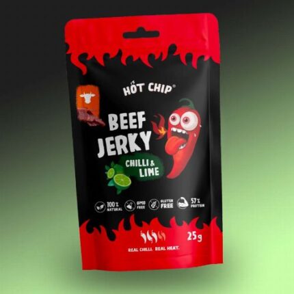 Hot Chip Beef Jerky szárított marhahús falatok chili és lime 25g