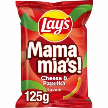 Lays Mamma Mias sajt és paprika ízesítésű burgonyachips 125g Szavatossági idő: 2025-01-25