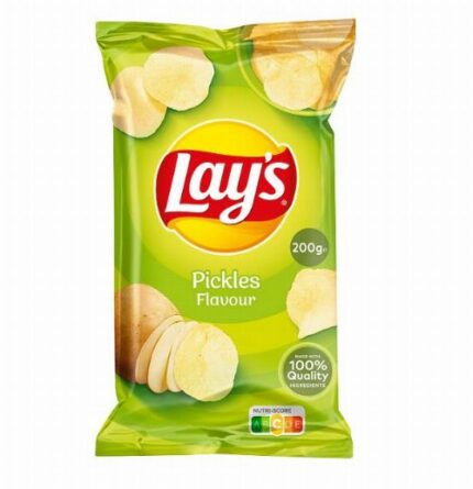 Lays Pickles egyedi savanyúság ízesítésű burgonyachips 200g Szavatossági idő: 2025-01-11