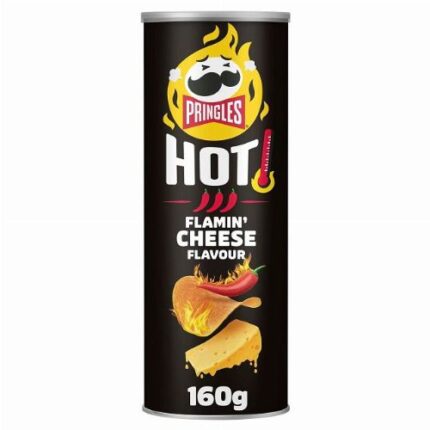 Pringles Hot Flamin Cheese sajtos ízű csípős chips 160g