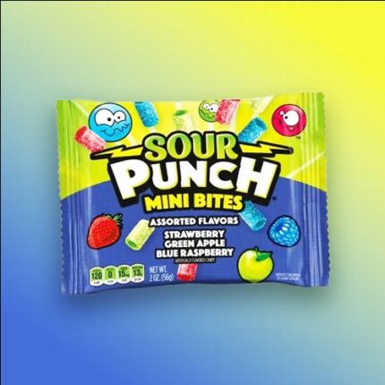 Sour Punch Mini Bites gyümölcs ízű savanyú gumicukor 56g